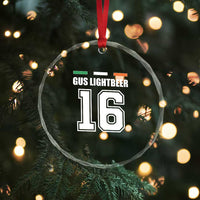 Funny Gus Lightbeer 16 Crystal Glass Ornament Ireland Irish Name St. Patricks Day Drinking Pub TS02