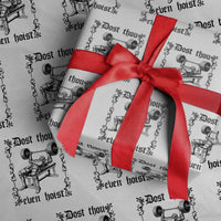 Funny Gym Meme Dost Thou Even Hoist Wrapping Paper Roll Medieval Knight Weight Lifting Workout - Wonder Print Shop
