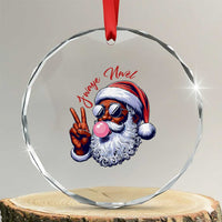 Funny Haitian Xmas Crystal Glass Ornament Jwaye Nwel Creole Cute Black Santa TS09