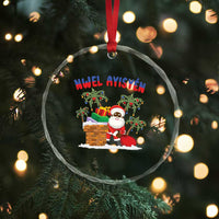 Funny Haitian Xmas Crystal Glass Ornament Nwel Ayisen Creole Santa Palm Tree TS09