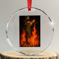 Funny Halloween Witch Crystal Glass Ornament Witch Lighting Cigarette With Flames Occult Unholy TS10