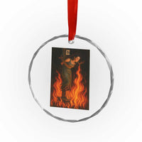 Funny Halloween Witch Crystal Glass Ornament Witch Lighting Cigarette With Flames Occult Unholy TS10