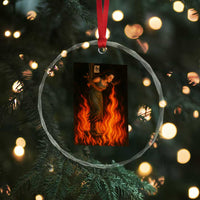 Funny Halloween Witch Crystal Glass Ornament Witch Lighting Cigarette With Flames Occult Unholy TS10