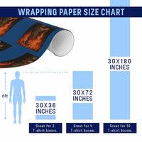Funny Halloween Witch Wrapping Paper Roll Witch Lighting Cigarette With Flames Occult Unholy - Wonder Print Shop