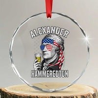 Funny Hamilton Drinking Crystal Glass Ornament Alexander Hammeredton 4th of July Beer Merica Flag TS10