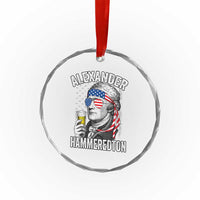 Funny Hamilton Drinking Crystal Glass Ornament Alexander Hammeredton 4th of July Beer Merica Flag TS10