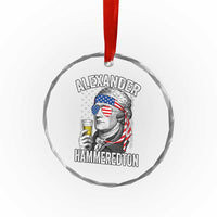 Funny Hamilton Drinking Crystal Glass Ornament Alexander Hammeredton 4th of July Beer Merica Flag - Wonder Print Shop
