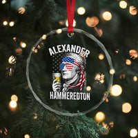 Funny Hamilton Drinking Crystal Glass Ornament Alexander Hammeredton 4th of July Beer Merica Flag TS10