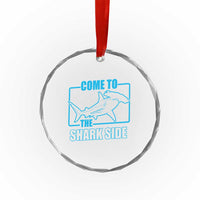 Funny Hammerhead Shark Lover Crystal Glass Ornament Come To The Shark Side