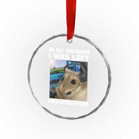 Funny Hamster Gamer Crystal Glass Ornament In My Defense I Was Left Unsupervised TS12