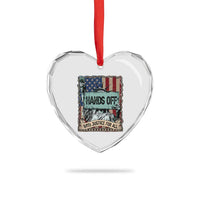 Funny Hands Off With Justice For All Heart Crystal Glass Ornament Statue Of Liberty American Flag - Wonder Print Shop