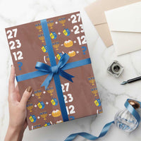 Funny Hanukkah 67 Math Wrapping Paper Roll Teacher Chanukah Six Seven Meme - Wonder Print Shop