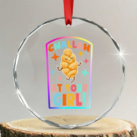 Funny Hanukkah Challah At Ya Girl Crystal Glass Ornament Jewish Chanukah Bread Gift TS12