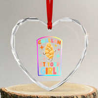 Funny Hanukkah Challah At Ya Girl Heart Crystal Glass Ornament Jewish Chanukah Bread Gift - Wonder Print Shop
