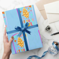 Funny Hanukkah Challah At Ya Girl Wrapping Paper Roll Jewish Chanukah Bread Gift - Wonder Print Shop