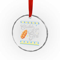Funny Hanukkah Crystal Glass Ornament Challah At Ya Girl TS09