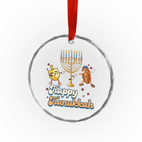 Funny Hanukkah Crystal Glass Ornament Dab Dreidel Menorah Challah Gift - Wonder Print Shop