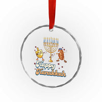 Funny Hanukkah Crystal Glass Ornament Dab Dreidel Menorah Challah Gift TS12