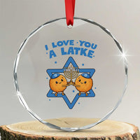 Funny Hanukkah Crystal Glass Ornament I Love You A Latke Gift TS12