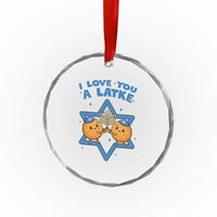 Funny Hanukkah Crystal Glass Ornament I Love You A Latke Gift TS12