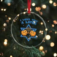 Funny Hanukkah Crystal Glass Ornament I Love You A Latke Gift - Wonder Print Shop