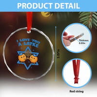 Funny Hanukkah Crystal Glass Ornament I Love You A Latke Gift TS12