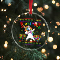 Funny Hanukkah Crystal Glass Ornament Jewnicorn Jewish Unicorn Rainbow TS09
