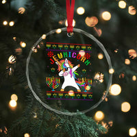Funny Hanukkah Crystal Glass Ornament Jewnicorn Jewish Unicorn Rainbow TS09