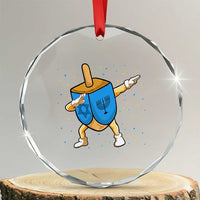 Funny Hanukkah Dreidel Dabbing Holiday Gift Crystal Glass Ornament TS12