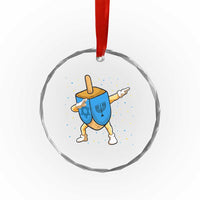 Funny Hanukkah Dreidel Dabbing Holiday Gift Crystal Glass Ornament TS12