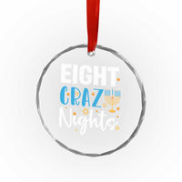 Funny Hanukkah Eight Crazy Nights Crystal Glass Ornament Menorah David Stars TS11