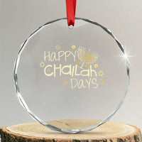 Funny Hanukkah Festival Of Lights Crystal Glass Ornament Happy Challah Days - Wonder Print Shop