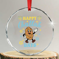Funny Hanukkah Food Lover Gift Crystal Glass Ornament Happy Challah Days TS12