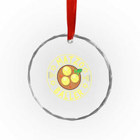 Funny Hanukkah Food Lover Gift Crystal Glass Ornament Matzo Baller TS12