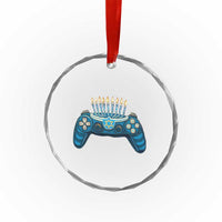 Funny Hanukkah Gamer Gaming Crystal Glass Ornament TS09