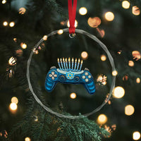 Funny Hanukkah Gamer Gaming Crystal Glass Ornament TS09
