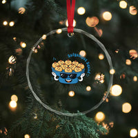 Funny Hanukkah Sufganiyah Jelly Donut Squad Gift Crystal Glass Ornament TS12
