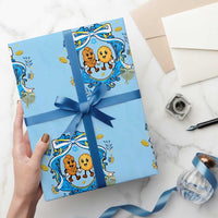 Funny Hanukkah Wrapping Paper Roll Challah And Latke Cute Food Lover Gift - Wonder Print Shop