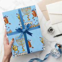 Funny Hanukkah Wrapping Paper Roll Dab Dreidel Menorah Challah Gift - Wonder Print Shop