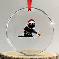 Funny Harris Supporter Crystal Glass Ornament Xmas Black Cat With Bauble TS11