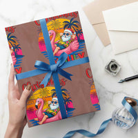 Funny Hawaiian Christmas Wrapping Paper Roll Santa Beach Tropical Xmas - Wonder Print Shop