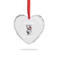 Funny Heart Crystal Glass Ornament Skibidi Rizzmas Rizz Santa Toilet Penguin Kid Cool - Wonder Print Shop