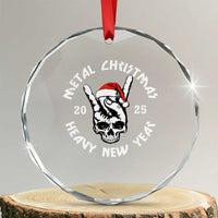 Funny Heavy Metal Crystal Glass Ornament Metal Christmas Heavy New Year Rock Hand Sign TS09