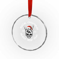 Funny Heavy Metal Crystal Glass Ornament Metal Christmas Heavy New Year Rock Hand Sign TS09