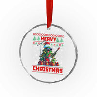 Funny Heavy Xmas Rock Band Guitarist Crystal Glass Ornament TS09