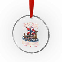 Funny Heia Norge Soccer Viking Row Crystal Glass Ornament Ro Ro Norway Football Fans Norwegian Pride