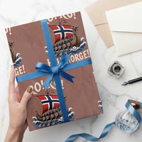 Funny Heia Norge Soccer Viking Row Wrapping Paper Roll Ro Ro Norway Football Fans Norwegian Pride
