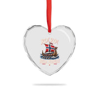 Funny Heia Norge Soccer Viking Row Heart Crystal Glass Ornament Ro Ro Norway Football Fans Norwegian Pride