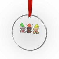 Funny Highland Cow With Kinara And Presents Cultural Pride Gift Crystal Glass Ornament TS12