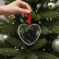 Funny Hockey Mom Quote Heart Crystal Glass Ornament Gift For Hockey Lovers - Wonder Print Shop